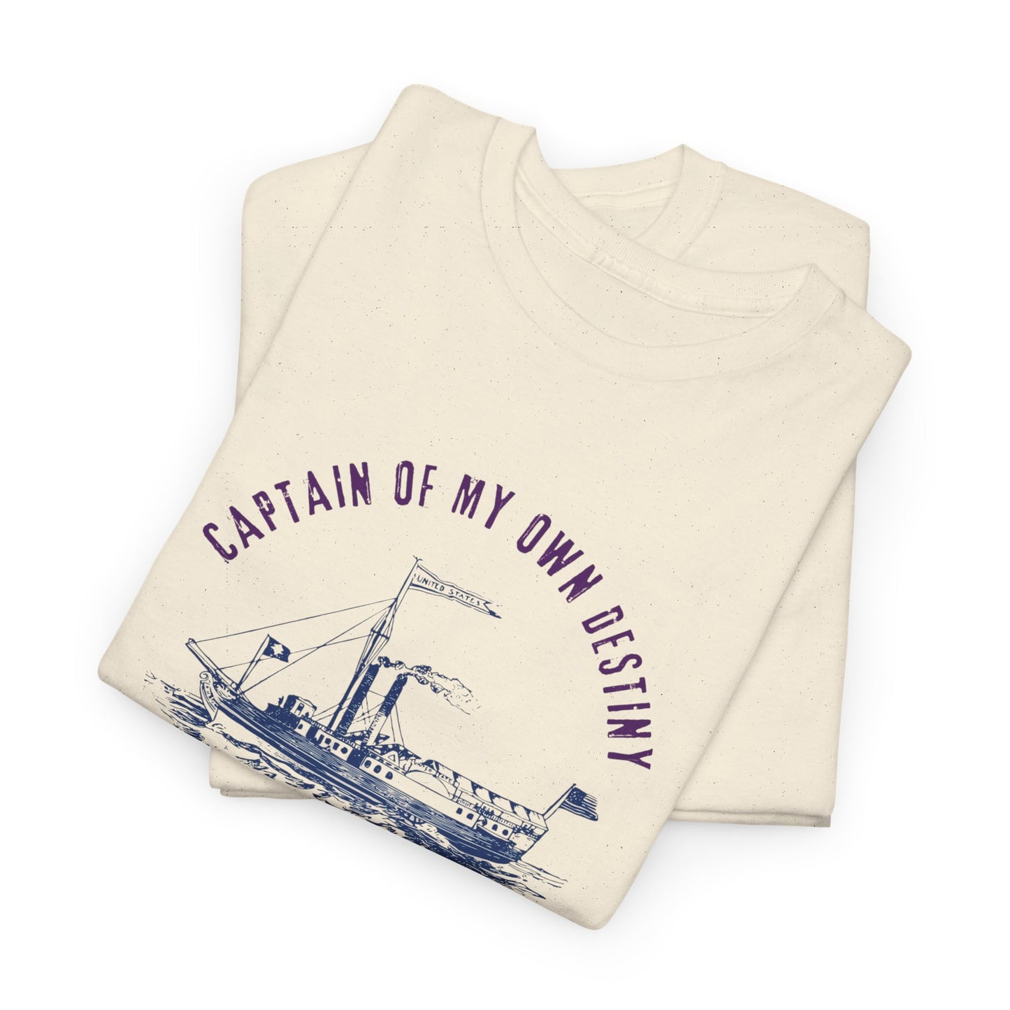 Captain of My Own Destiny Tee, Unisex Heavy Cotton T-Shirt, Nautical Graphic Tee, Casual Summer Shirt, Birthday Gift, Sailing Lover Apparel