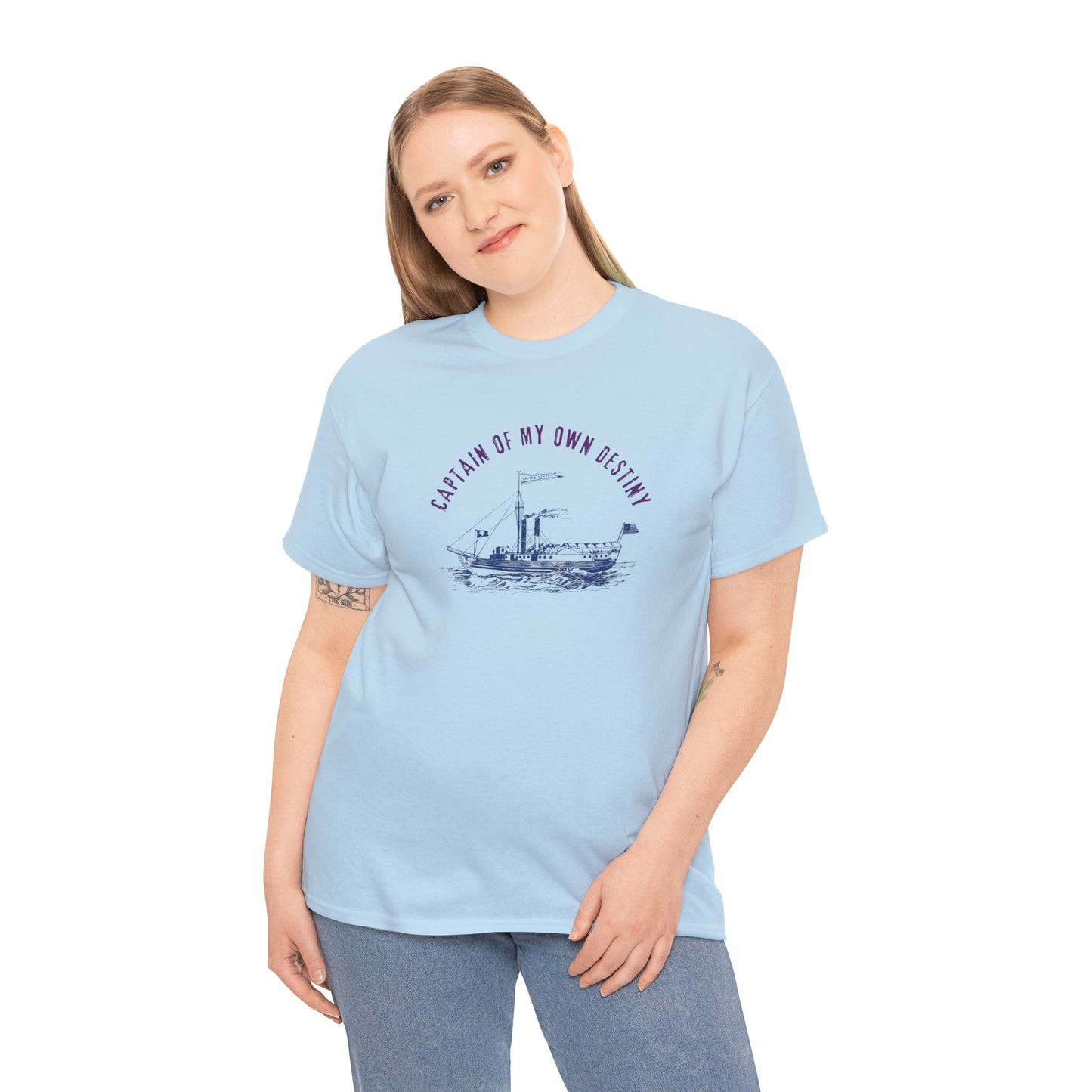 Captain of My Own Destiny Tee, Unisex Heavy Cotton T-Shirt, Nautical Graphic Tee, Casual Summer Shirt, Birthday Gift, Sailing Lover Apparel