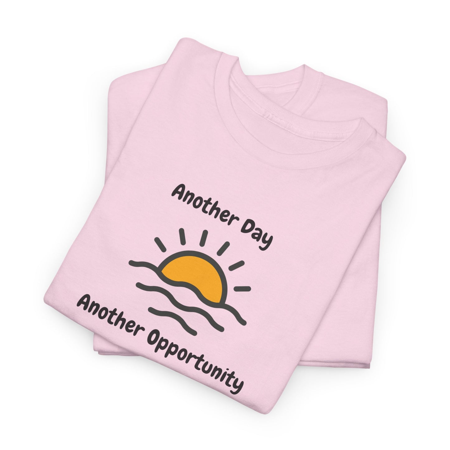 Optimistic Unisex Heavy Cotton Tee - "Another Day, Another Opportunity", Inspirational Gift for Motivational Moments, Casual Wear, [...]