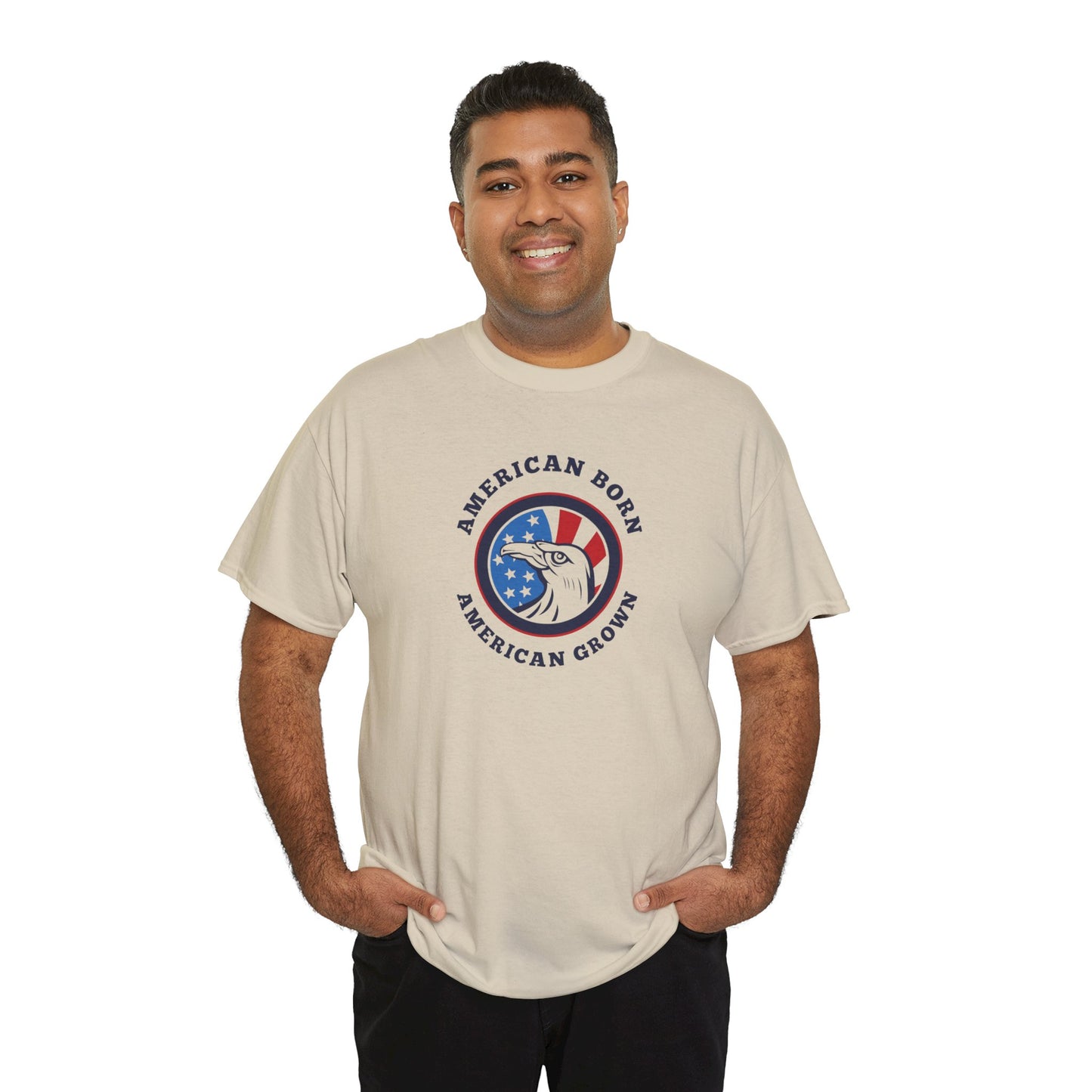 American Born Unisex Heavy Cotton Tee | Patriotic T-Shirt | Gift for Veterans | 4th of July Shirt | Casual Style Tee | Red, White, [...]