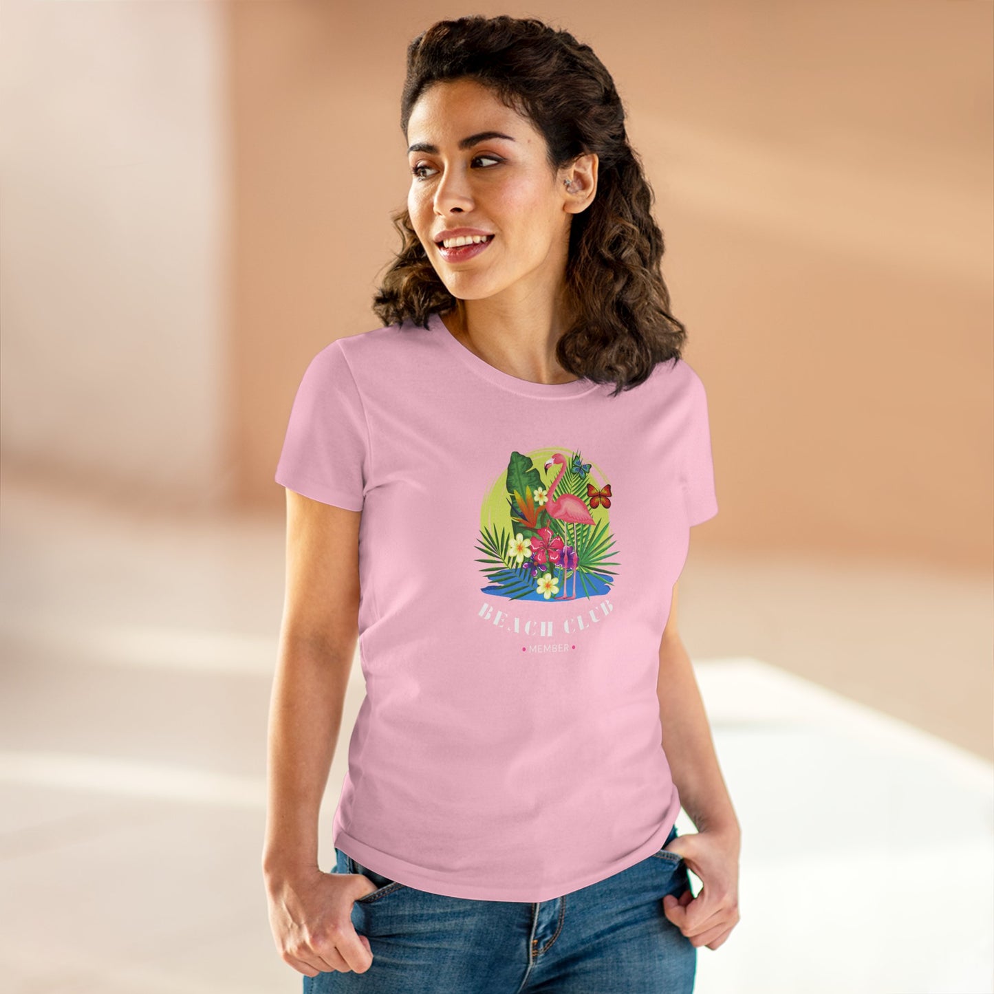 T-Shirt Tropical Beach Club Women's Graphic Flamingo Tee