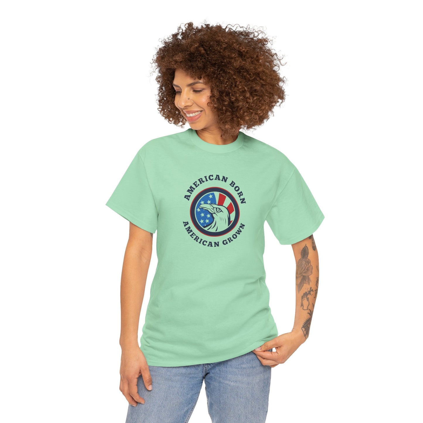 American Born Unisex Heavy Cotton Tee | Patriotic T-Shirt | Gift for Veterans | 4th of July Shirt | Casual Style Tee | Red, White, [...]