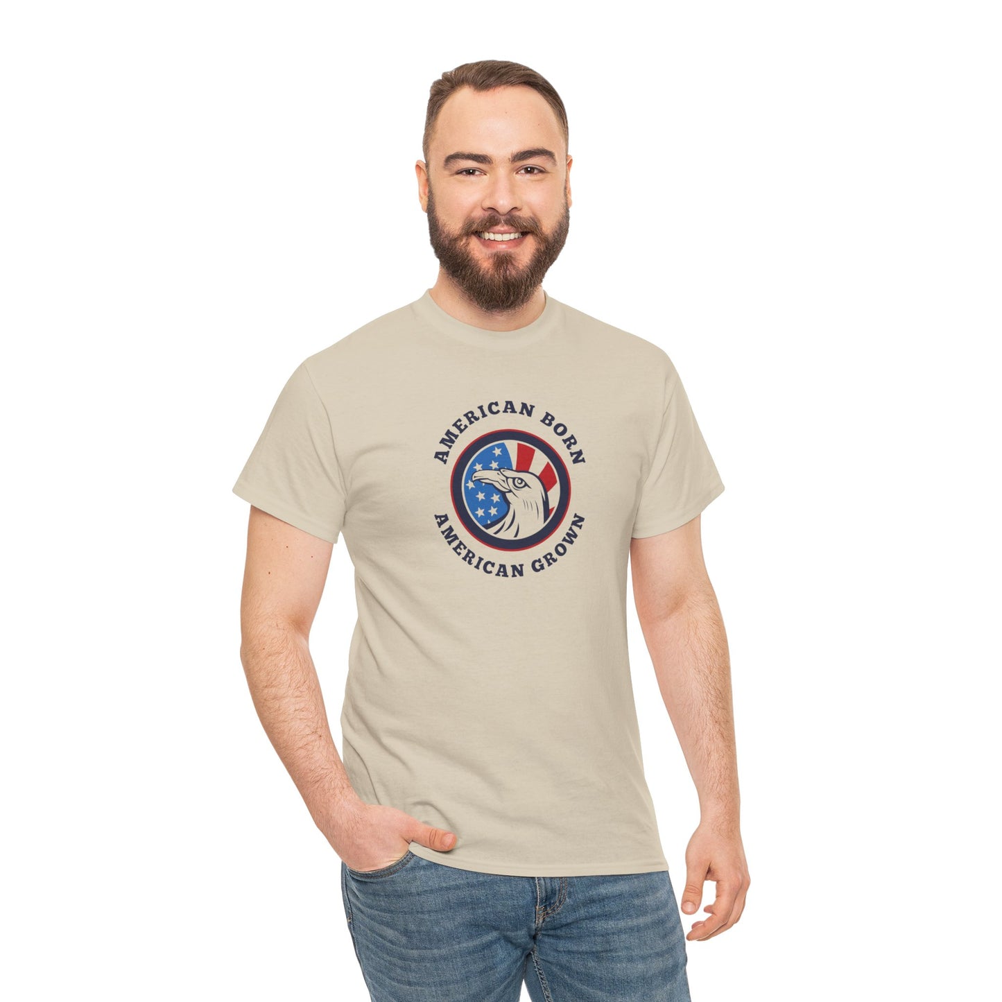 American Born Unisex Heavy Cotton Tee | Patriotic T-Shirt | Gift for Veterans | 4th of July Shirt | Casual Style Tee | Red, White, [...]
