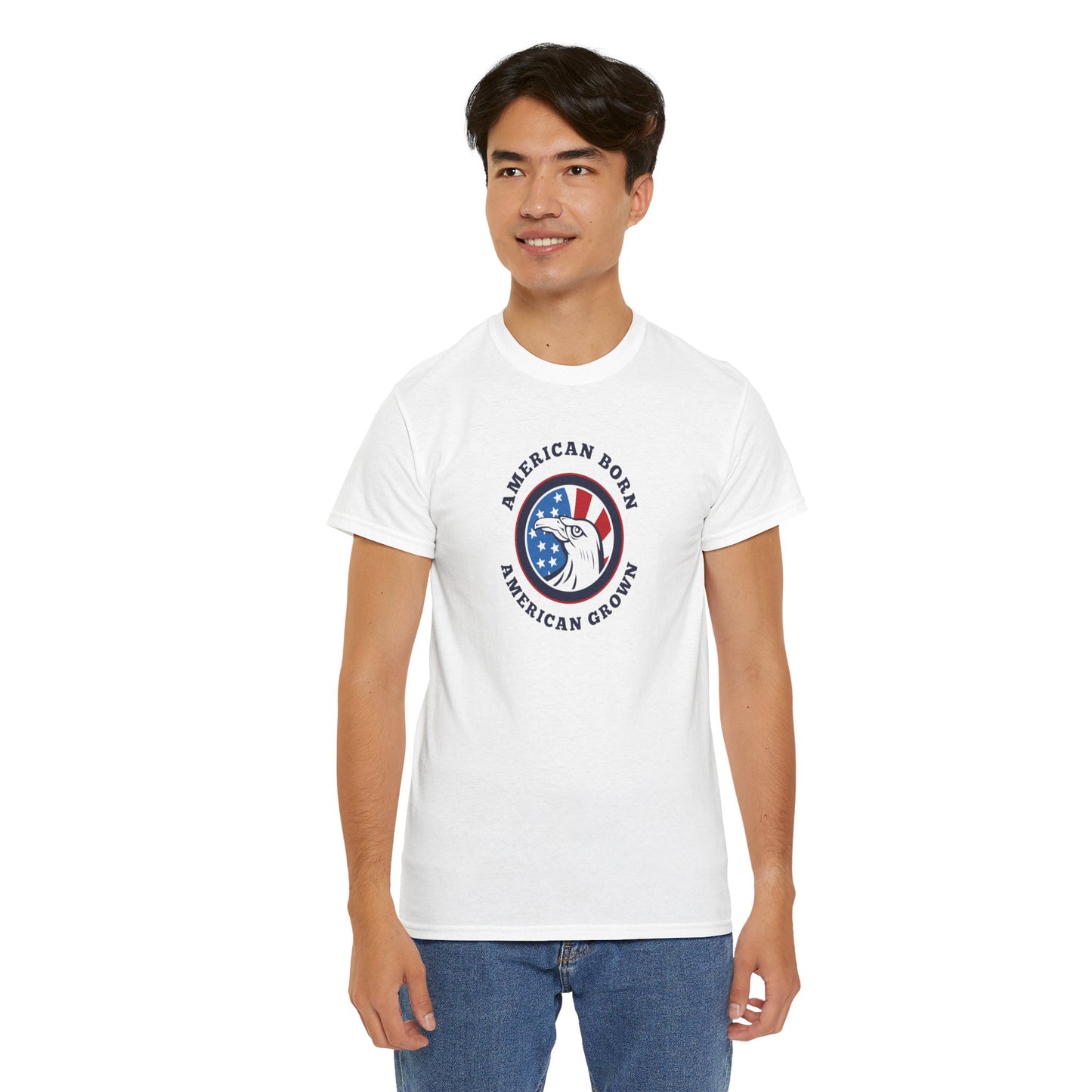American Born Unisex Heavy Cotton Tee | Patriotic T-Shirt | Gift for Veterans | 4th of July Shirt | Casual Style Tee | Red, White, [...]