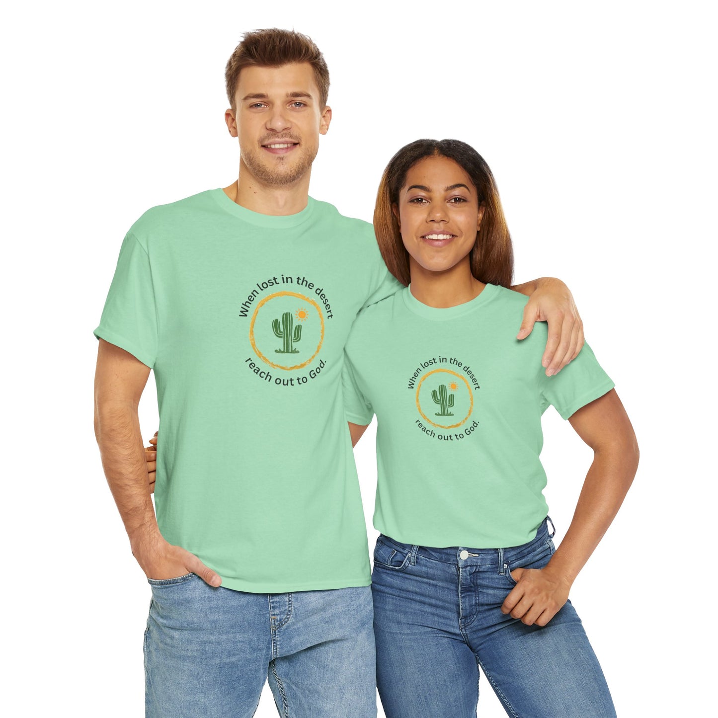 Christian Cactus Tee God T Shirt Graphic Unisex