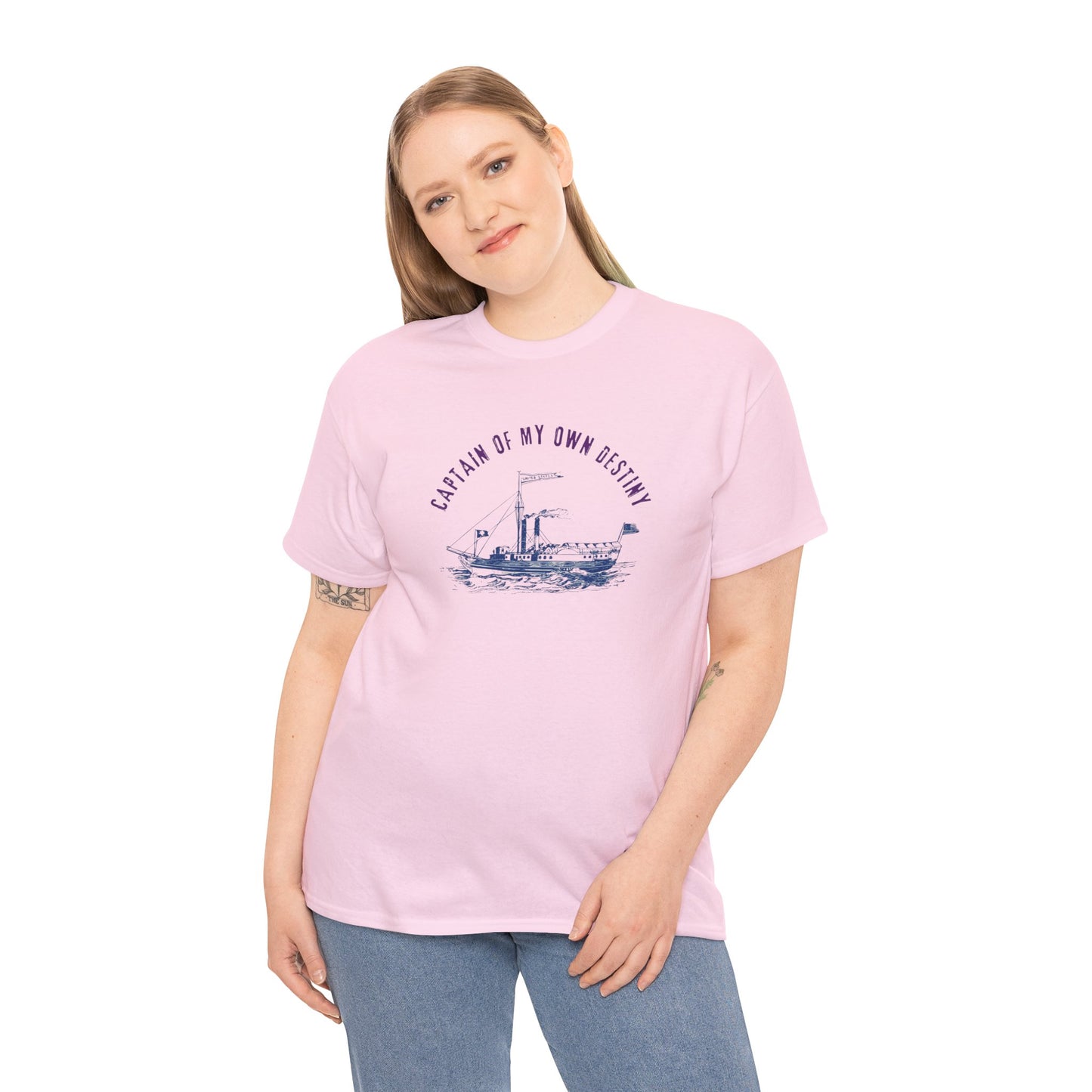 Captain of My Own Destiny Tee, Unisex Heavy Cotton T-Shirt, Nautical Graphic Tee, Casual Summer Shirt, Birthday Gift, Sailing Lover Apparel