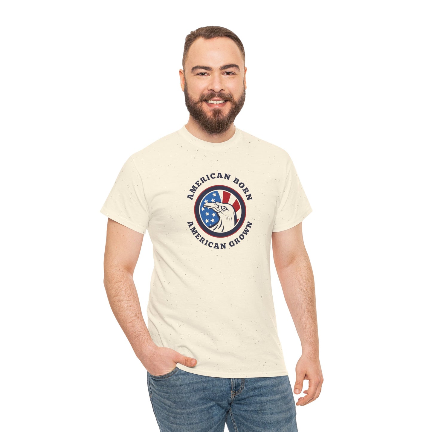 American Born Unisex Heavy Cotton Tee | Patriotic T-Shirt | Gift for Veterans | 4th of July Shirt | Casual Style Tee | Red, White, [...]