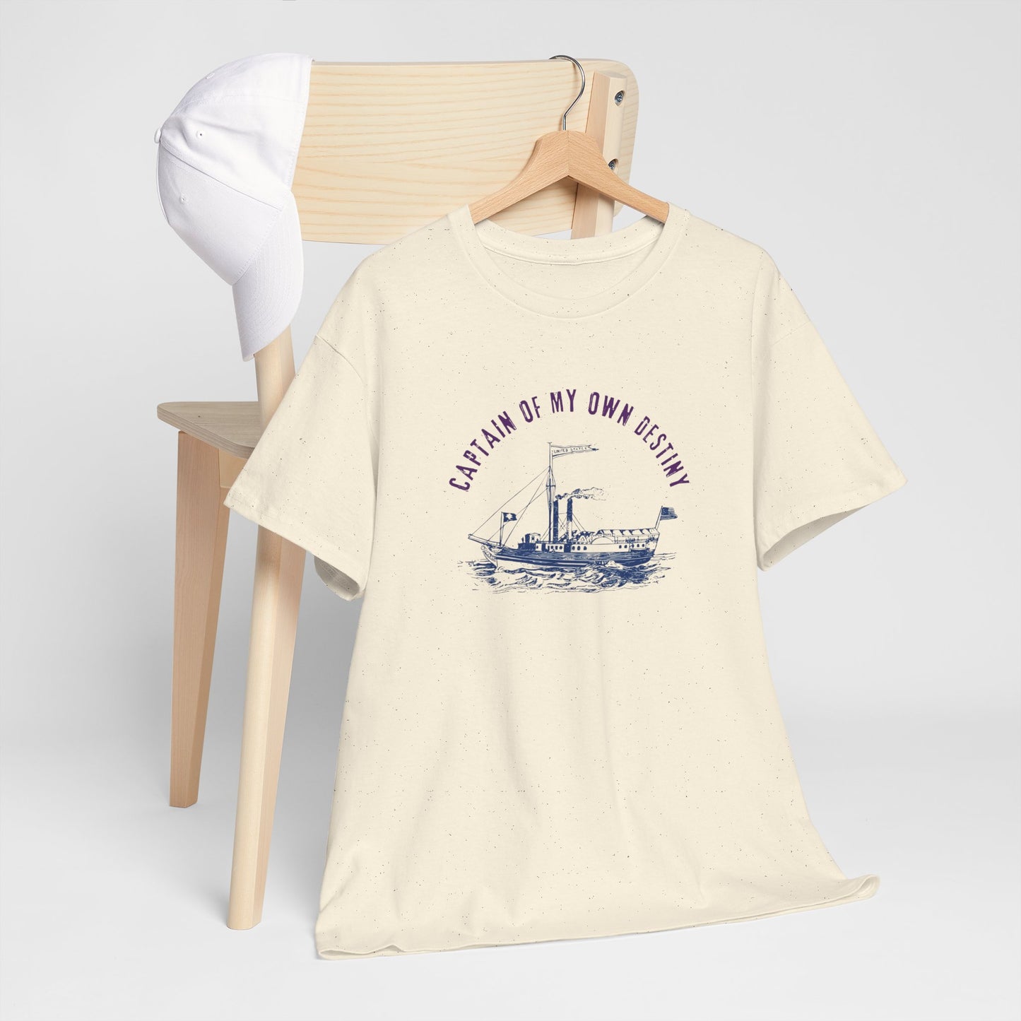 Captain of My Own Destiny Tee, Unisex Heavy Cotton T-Shirt, Nautical Graphic Tee, Casual Summer Shirt, Birthday Gift, Sailing Lover Apparel