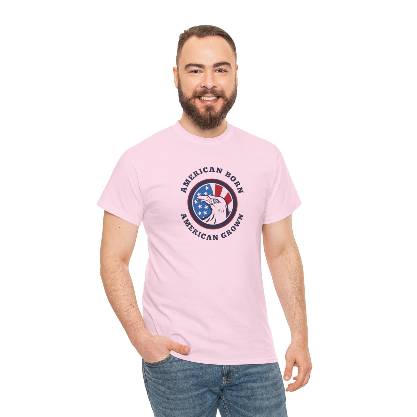 American Born Unisex Heavy Cotton Tee | Patriotic T-Shirt | Gift for Veterans | 4th of July Shirt | Casual Style Tee | Red, White, [...]