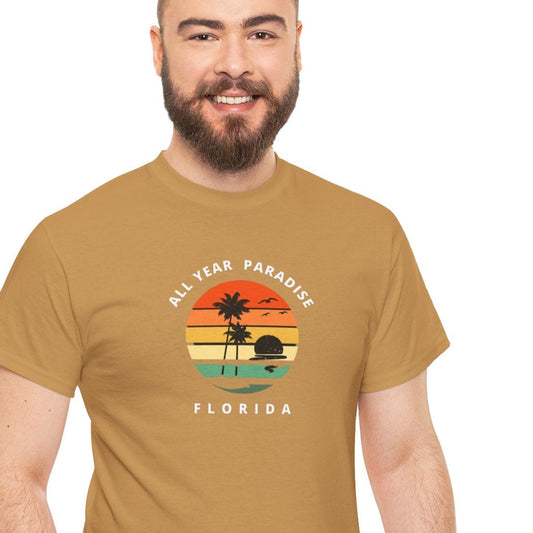 Vintage Sunset Graphic Tee, Casual T-Shirt, Summer Vibes Shirt, Beachwear, Gift for Him/Her, Cozy Everyday Wear