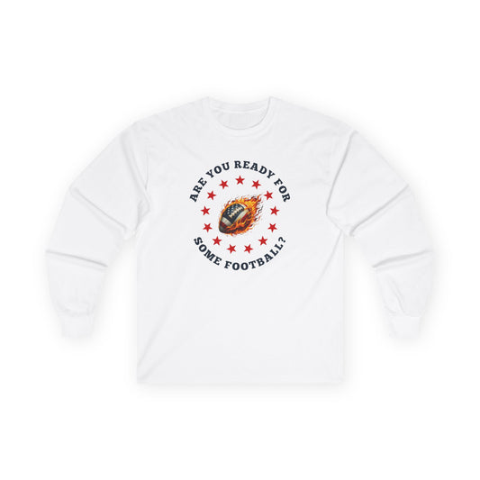 Football T Shirt Long Sleeve Football Fan Tee Sports T Shirt