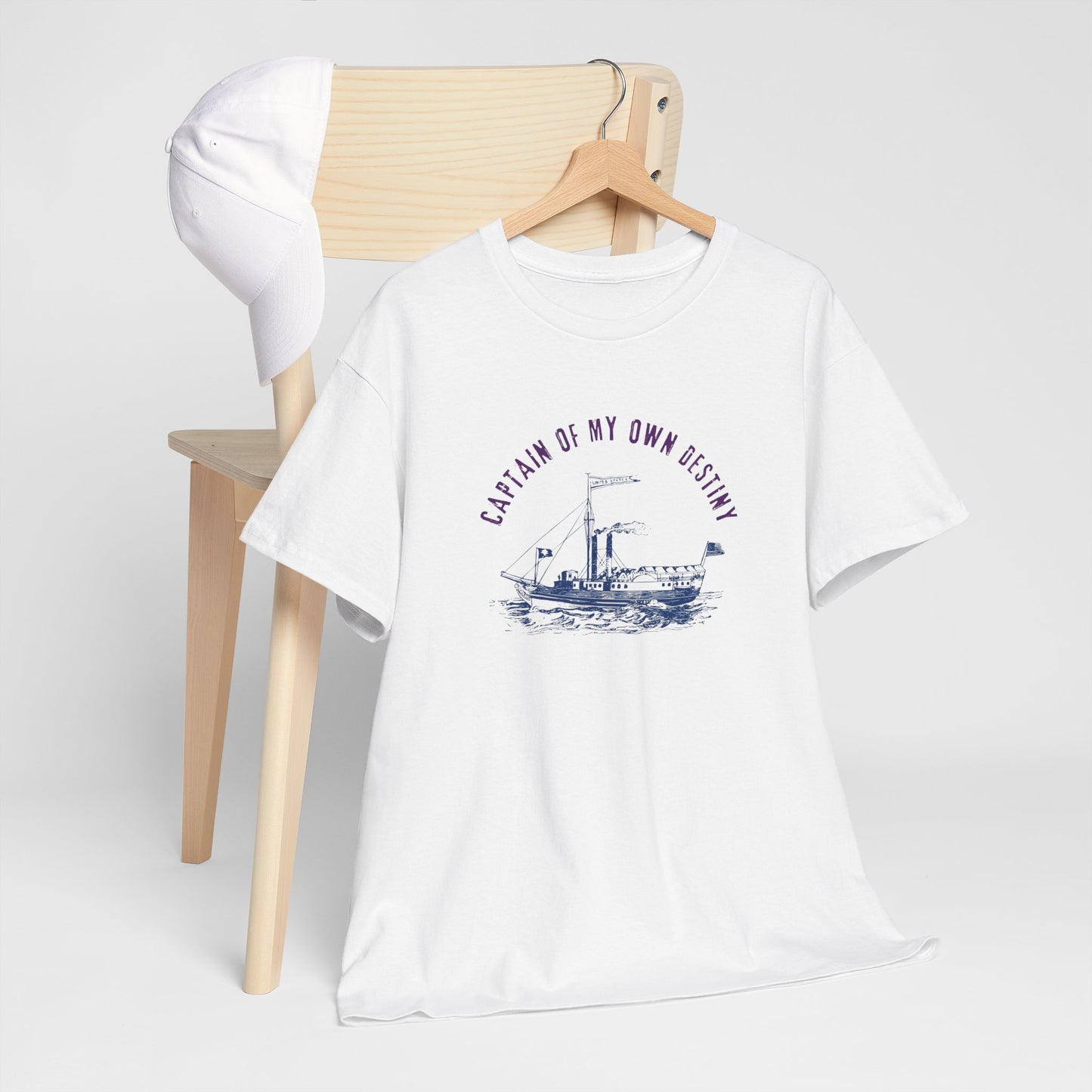 Captain of My Own Destiny Tee, Unisex Heavy Cotton T-Shirt, Nautical Graphic Tee, Casual Summer Shirt, Birthday Gift, Sailing Lover Apparel
