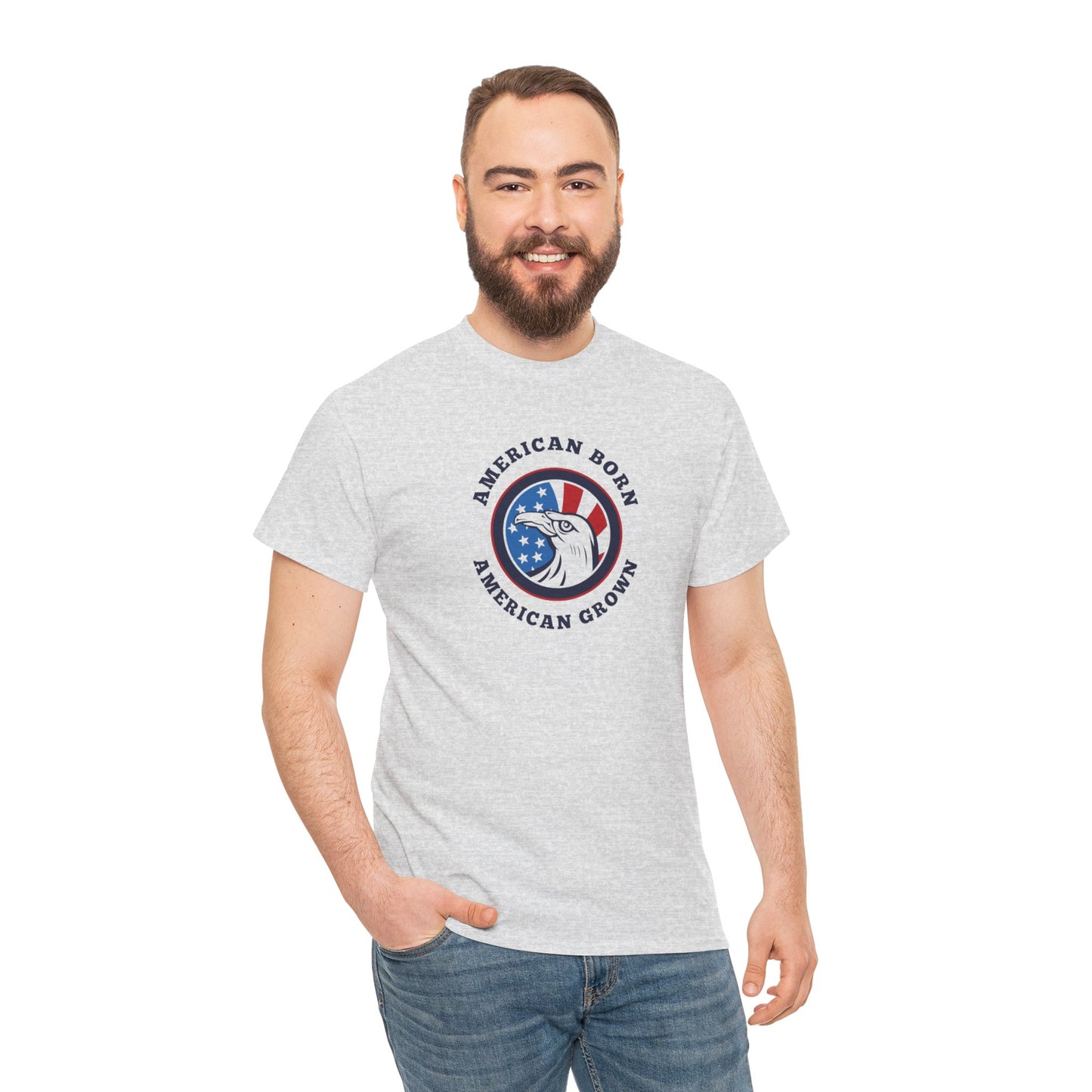 American Born Unisex Heavy Cotton Tee | Patriotic T-Shirt | Gift for Veterans | 4th of July Shirt | Casual Style Tee | Red, White, [...]