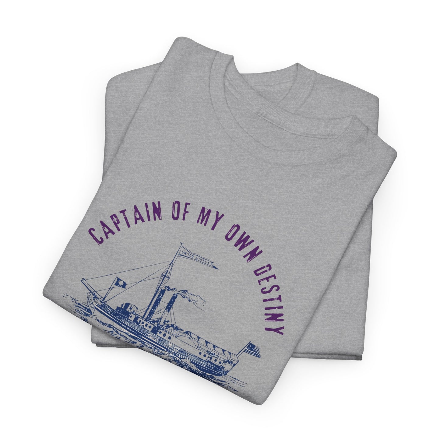Captain of My Own Destiny Tee, Unisex Heavy Cotton T-Shirt, Nautical Graphic Tee, Casual Summer Shirt, Birthday Gift, Sailing Lover Apparel