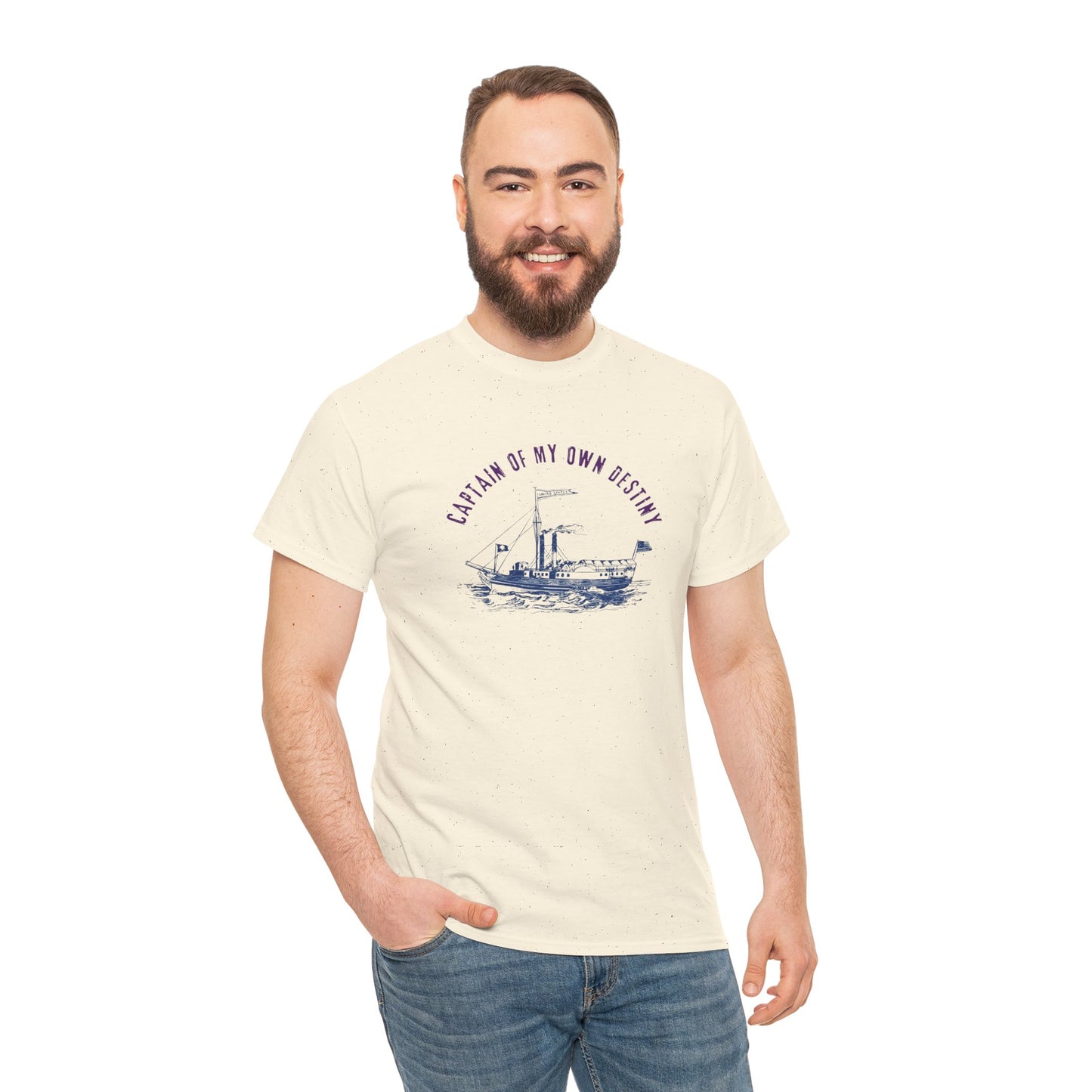 Captain of My Own Destiny Tee, Unisex Heavy Cotton T-Shirt, Nautical Graphic Tee, Casual Summer Shirt, Birthday Gift, Sailing Lover Apparel