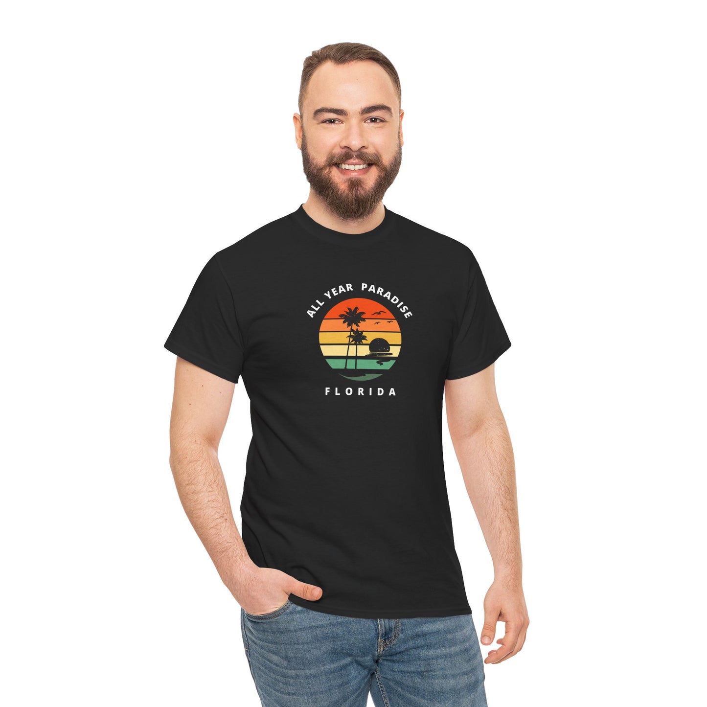 Vintage Sunset Graphic Tee, Casual T-Shirt, Summer Vibes Shirt, Beachwear, Gift for Him/Her, Cozy Everyday Wear