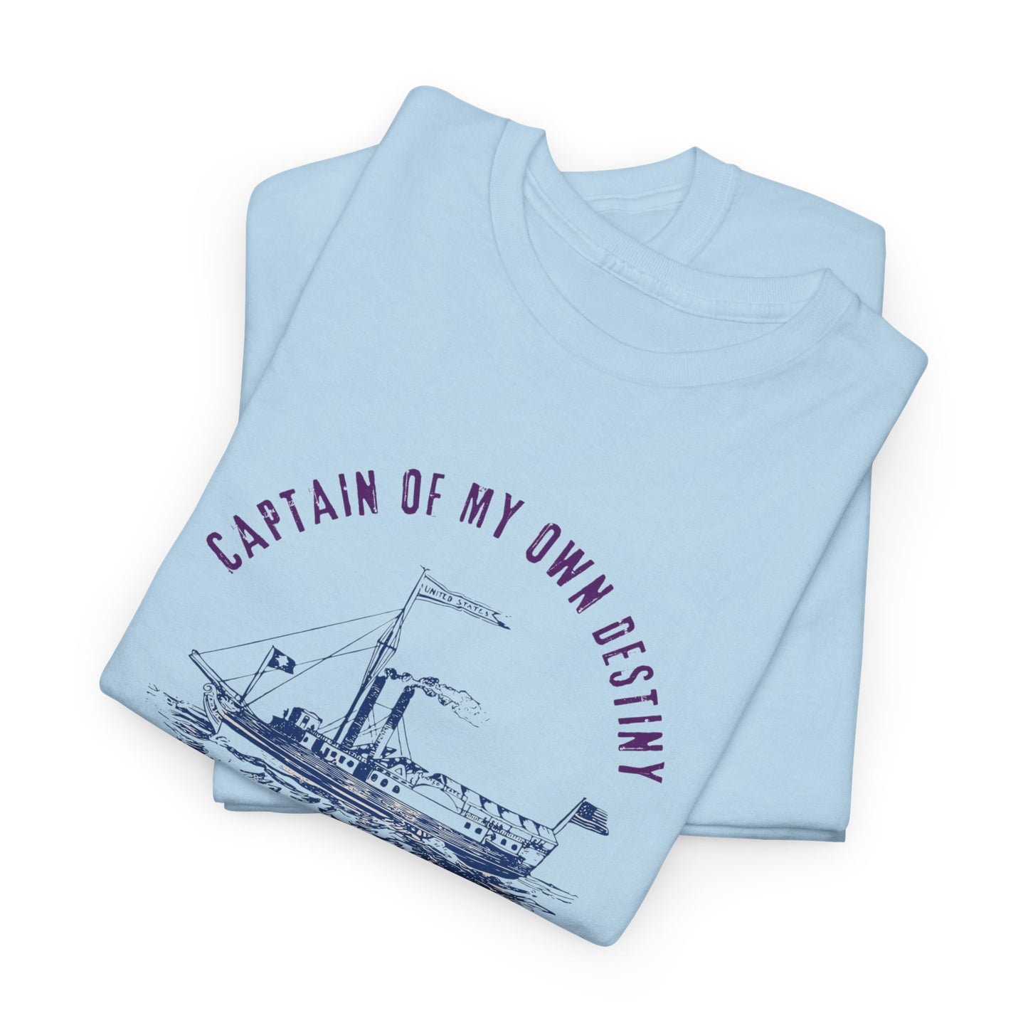 Captain of My Own Destiny Tee, Unisex Heavy Cotton T-Shirt, Nautical Graphic Tee, Casual Summer Shirt, Birthday Gift, Sailing Lover Apparel