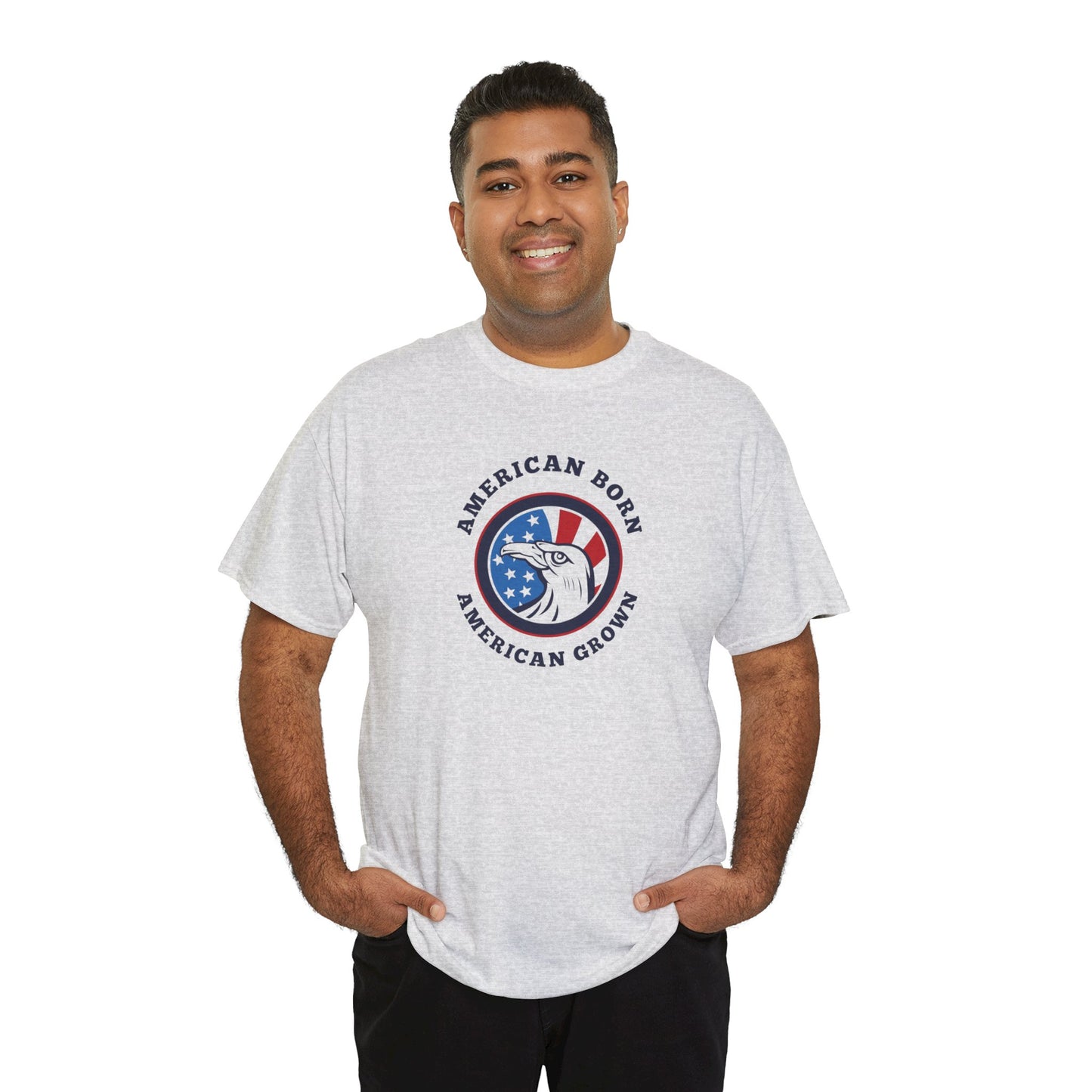 American Born Unisex Heavy Cotton Tee | Patriotic T-Shirt | Gift for Veterans | 4th of July Shirt | Casual Style Tee | Red, White, [...]