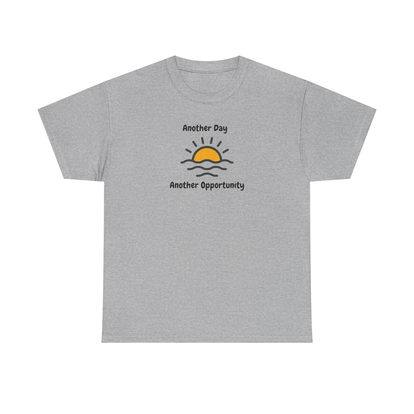 Optimistic Unisex Heavy Cotton Tee - "Another Day, Another Opportunity", Inspirational Gift for Motivational Moments, Casual Wear, [...]