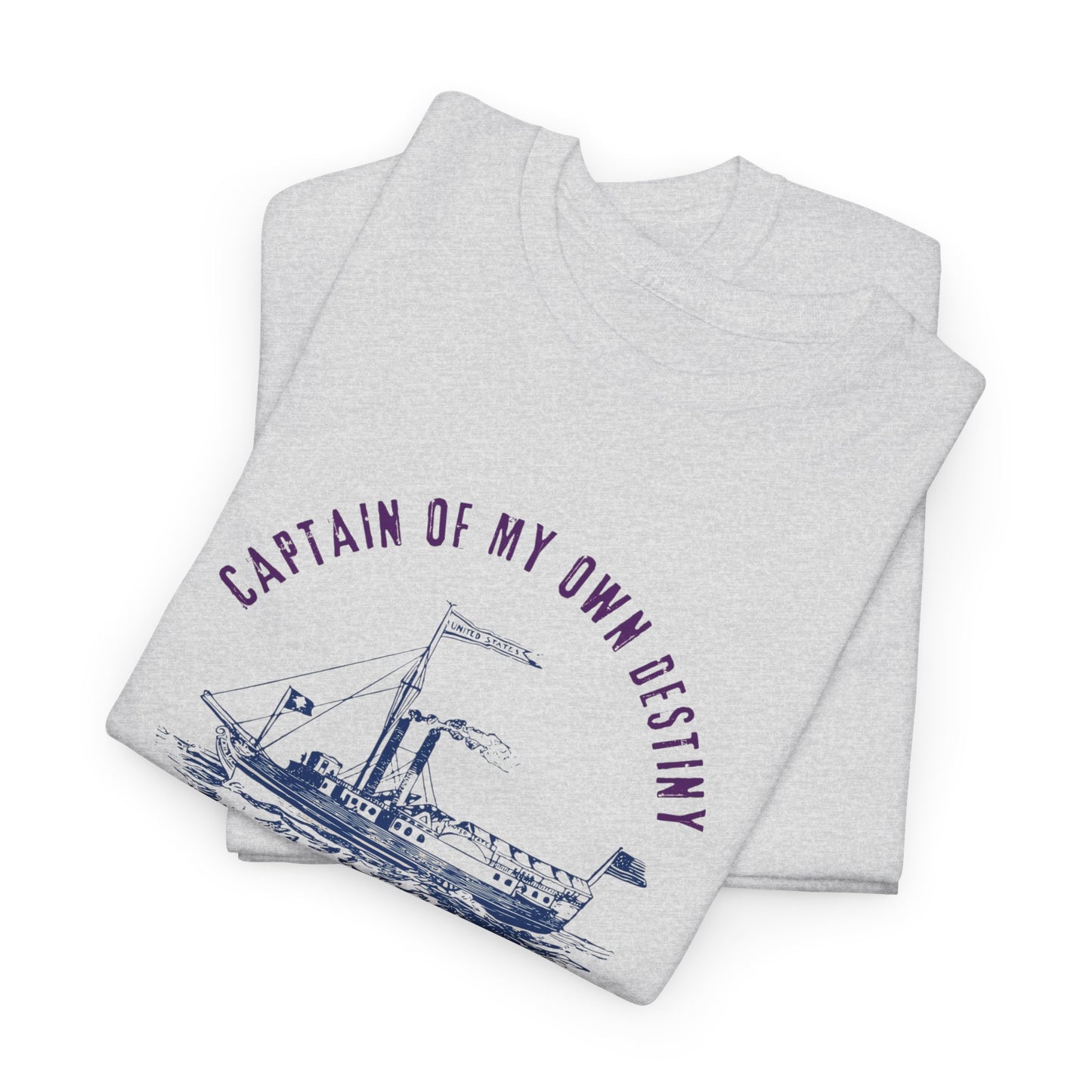Captain of My Own Destiny Tee, Unisex Heavy Cotton T-Shirt, Nautical Graphic Tee, Casual Summer Shirt, Birthday Gift, Sailing Lover Apparel