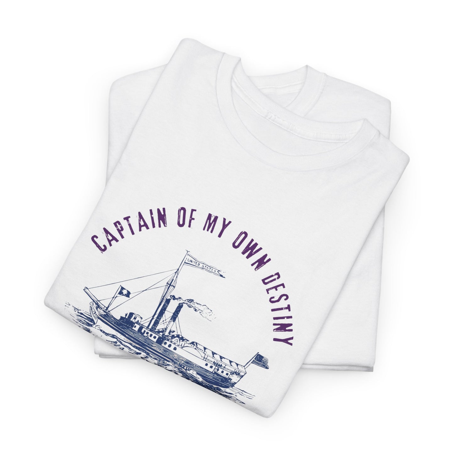 Captain of My Own Destiny Tee, Unisex Heavy Cotton T-Shirt, Nautical Graphic Tee, Casual Summer Shirt, Birthday Gift, Sailing Lover Apparel