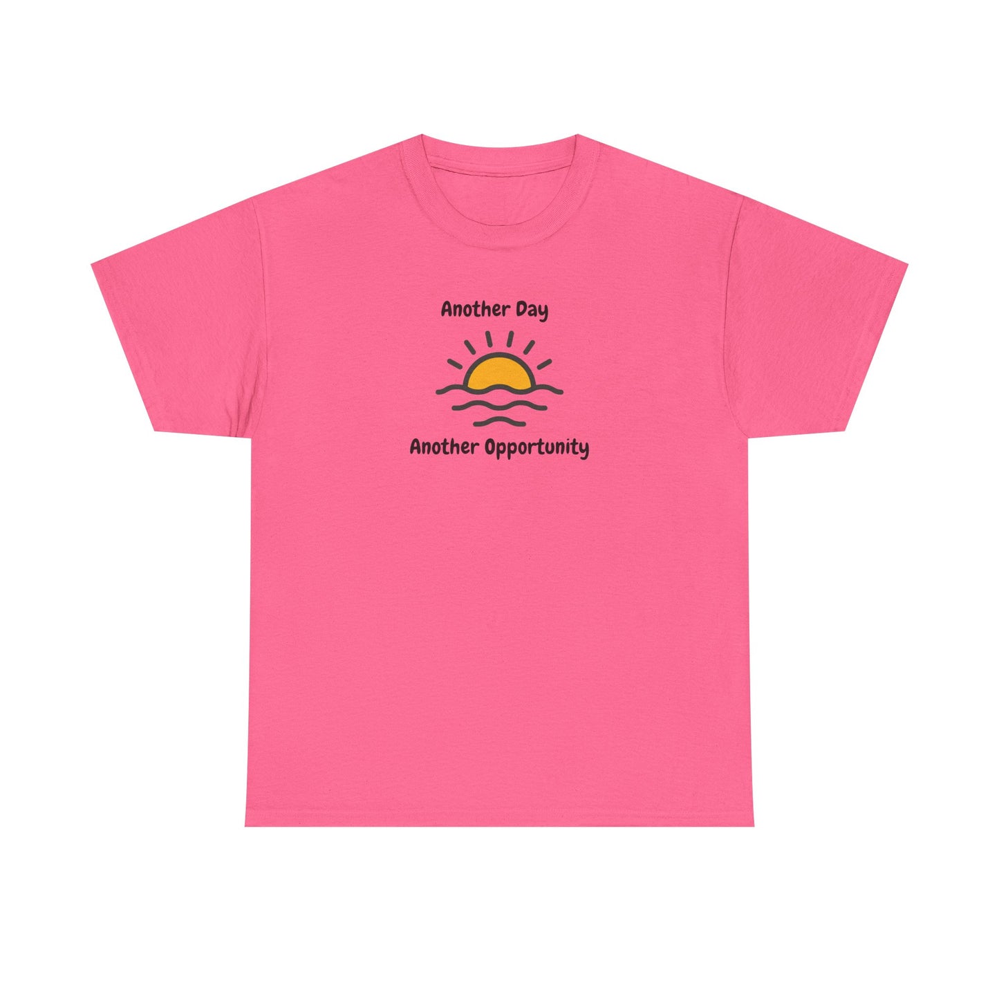 Optimistic Unisex Heavy Cotton Tee - "Another Day, Another Opportunity", Inspirational Gift for Motivational Moments, Casual Wear, [...]