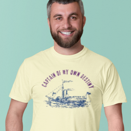 Captain of My Own Destiny Tee, Unisex Heavy Cotton T-Shirt, Nautical Graphic Tee, Casual Summer Shirt, Birthday Gift, Sailing Lover Apparel